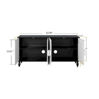 Storage Cabinet with Carved Symmetrical Door Design