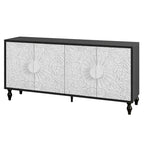 Storage Cabinet with Carved Symmetrical Door Design