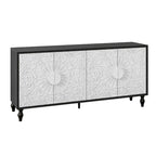 Storage Cabinet with Carved Symmetrical Door Design