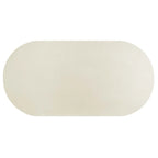 72 Oval Dining Table with Concrete-Effect Finish and Double Pedestal Base