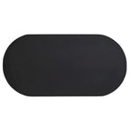 72 Oval Dining Table with Concrete-Effect Finish and Double Pedestal Base