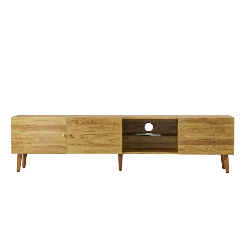 70 Mid-Century TV Media Console with 3-Door Storage