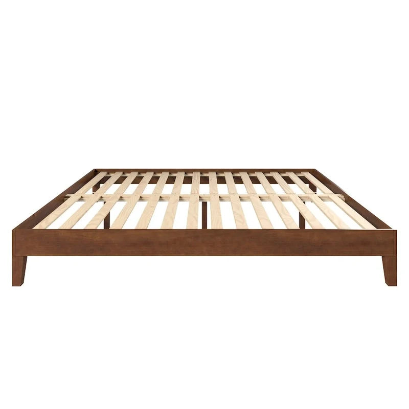 King Platform Bed in Solid Pine with 28-Slat Support System