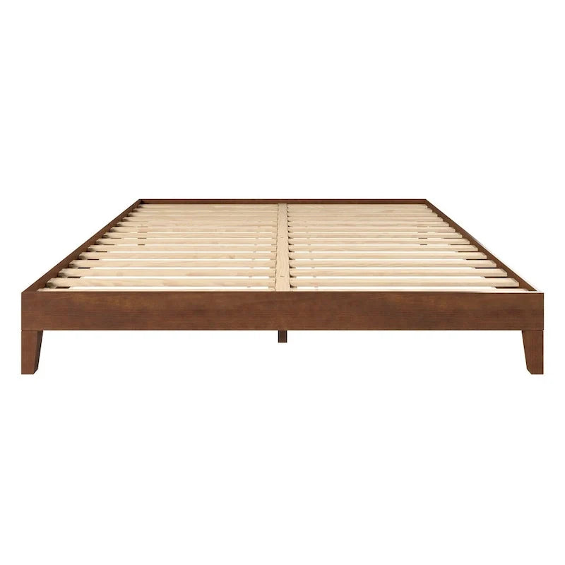 King Platform Bed in Solid Pine with 28-Slat Support System