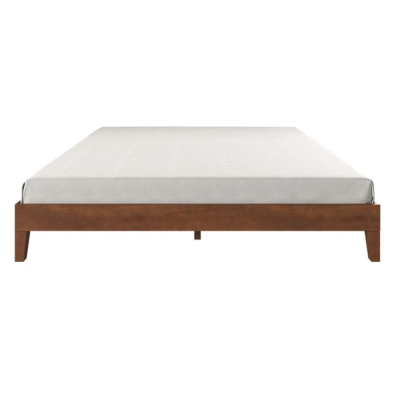 King Platform Bed in Solid Pine with 28-Slat Support System