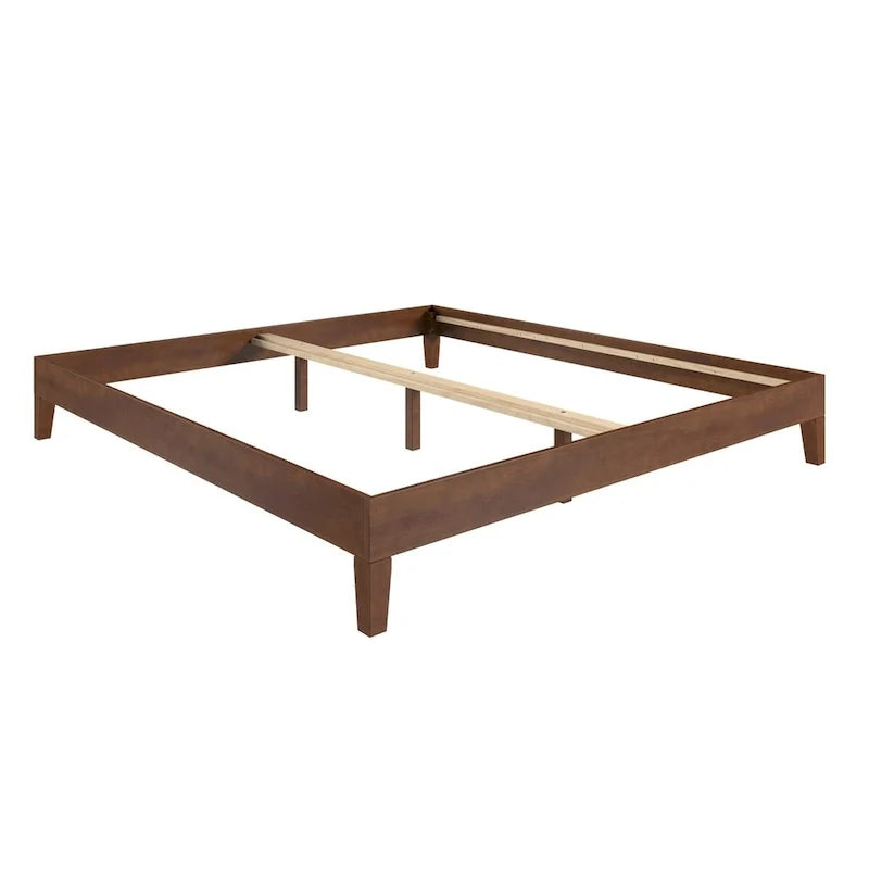 King Platform Bed in Solid Pine with 28-Slat Support System